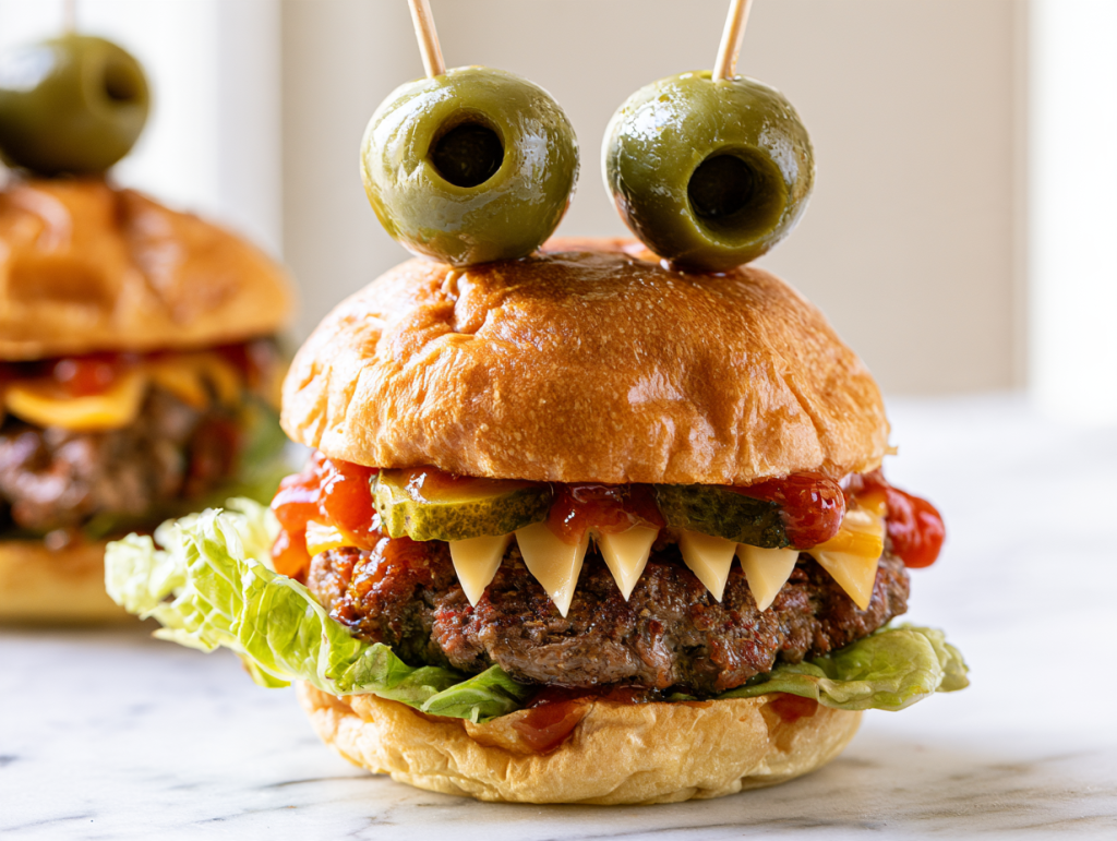 Halloween Monster Burgers