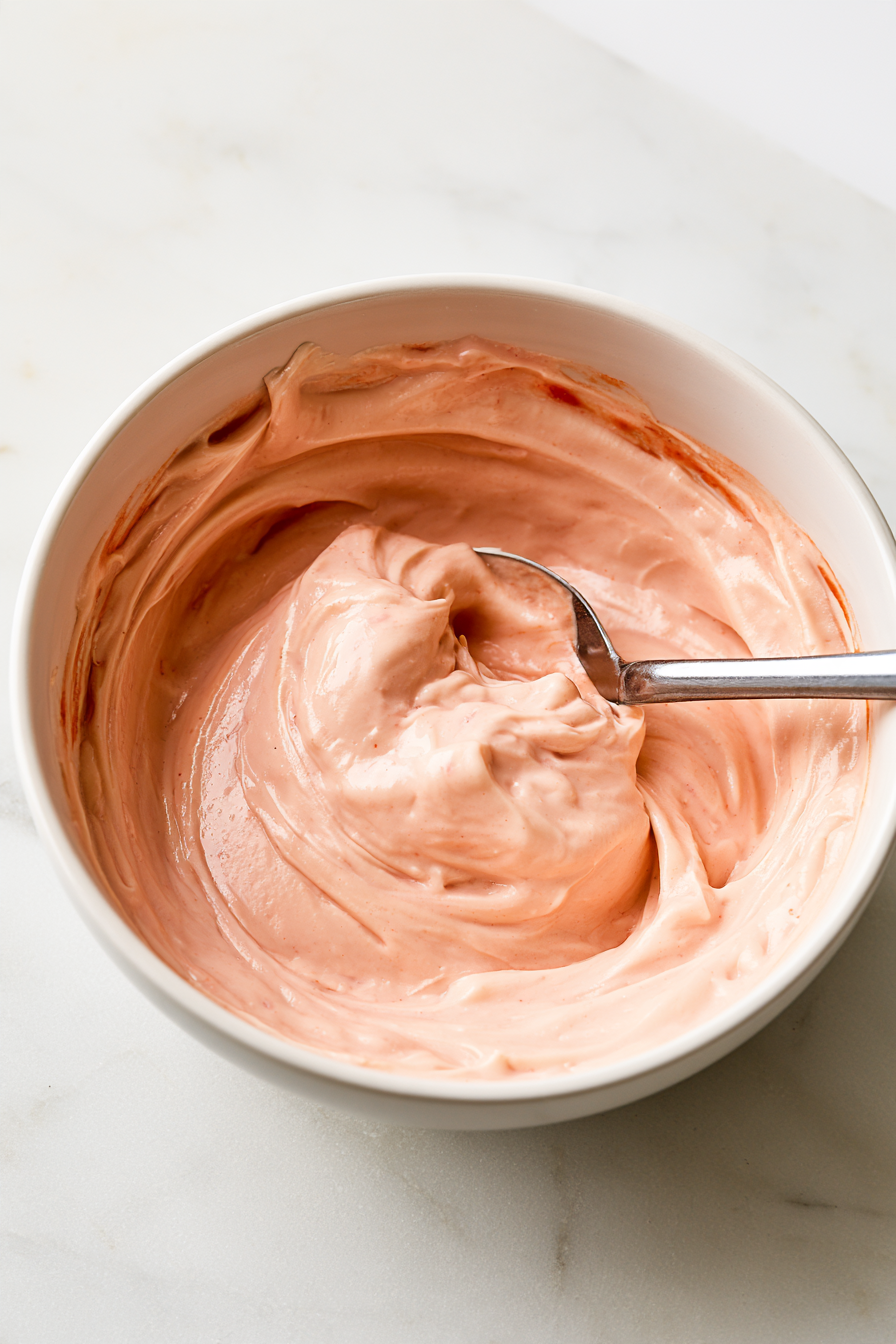 In a small bowl, mix the mayonnaise and ketchup until smooth