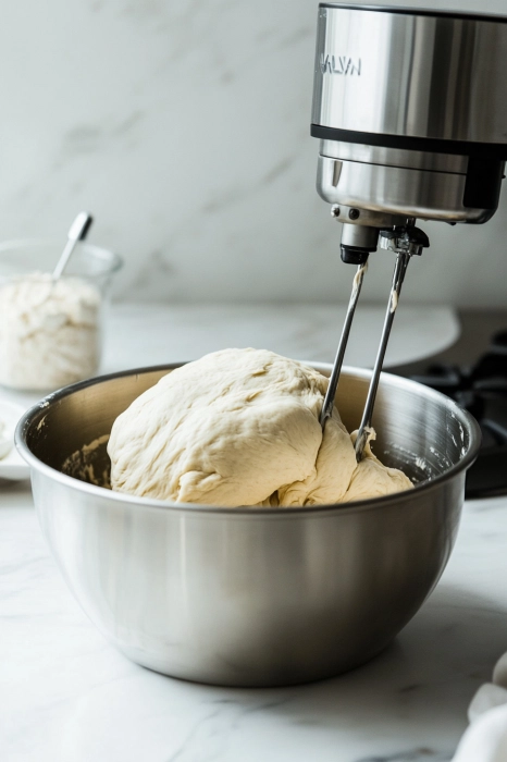 Knead for an additional 4 minutes on speed 2