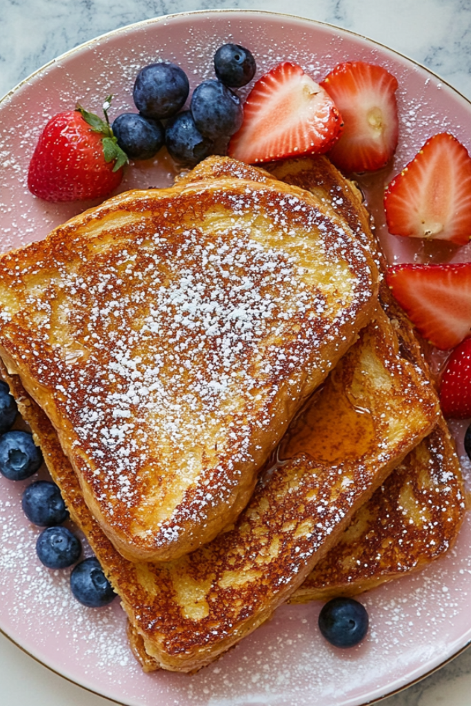 The image shows nutella french toast ready to serve