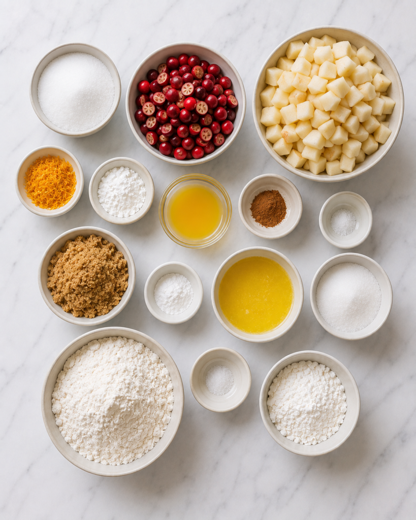 Pear Cranberry Crumble Recipe Ingredients