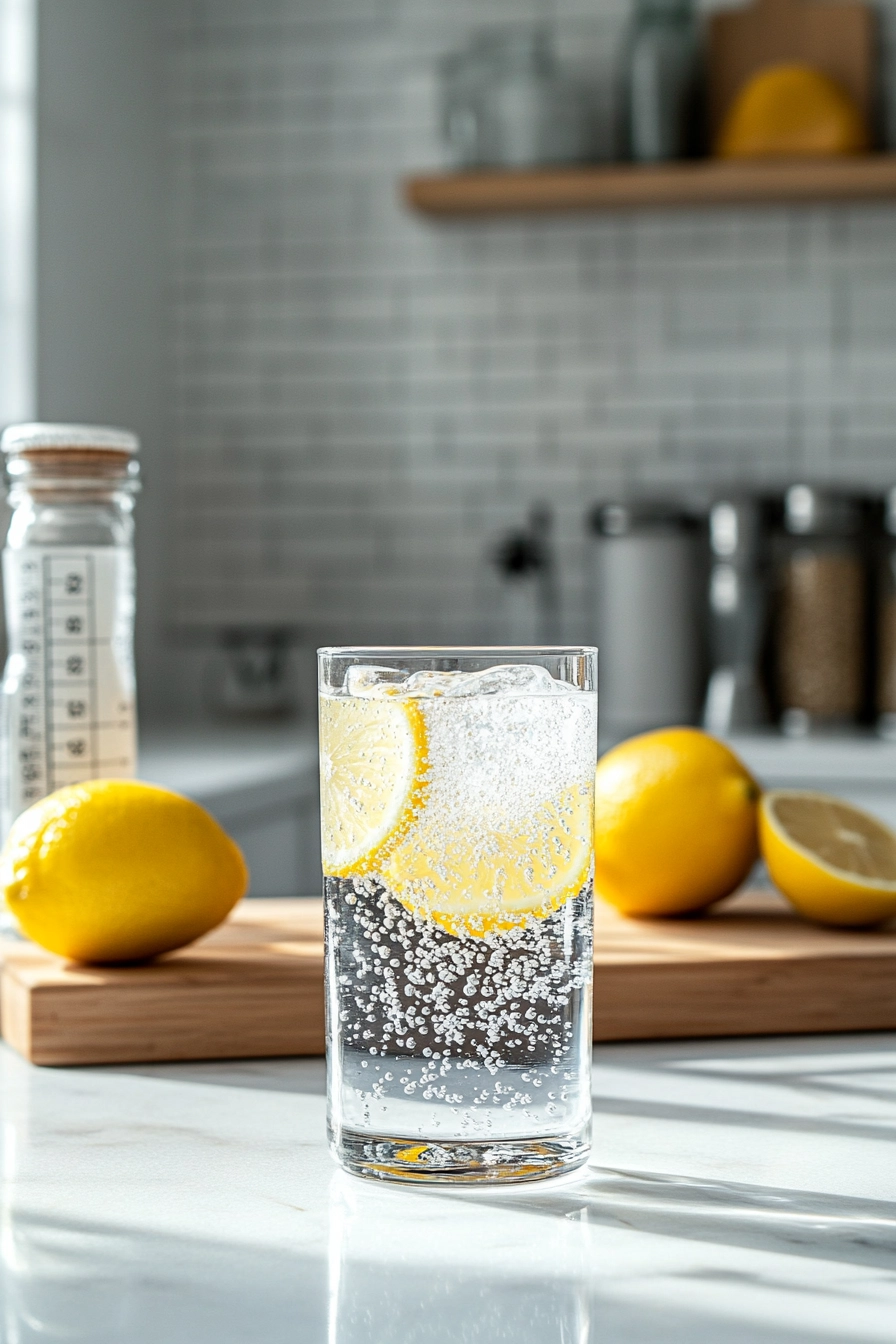 Pour in ¾ cup of lemon-lime soda.