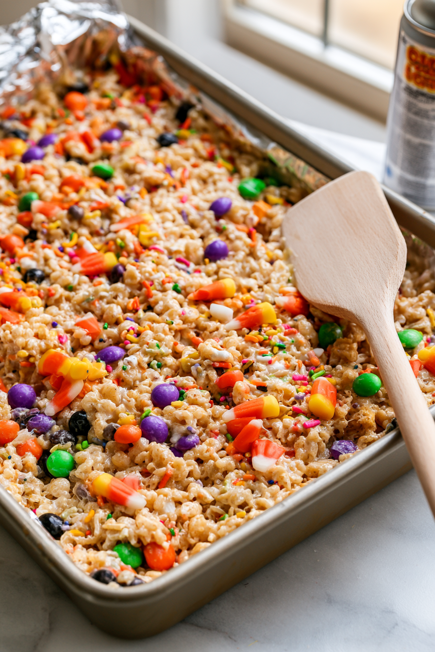 Pour the mixture into the prepared pan
