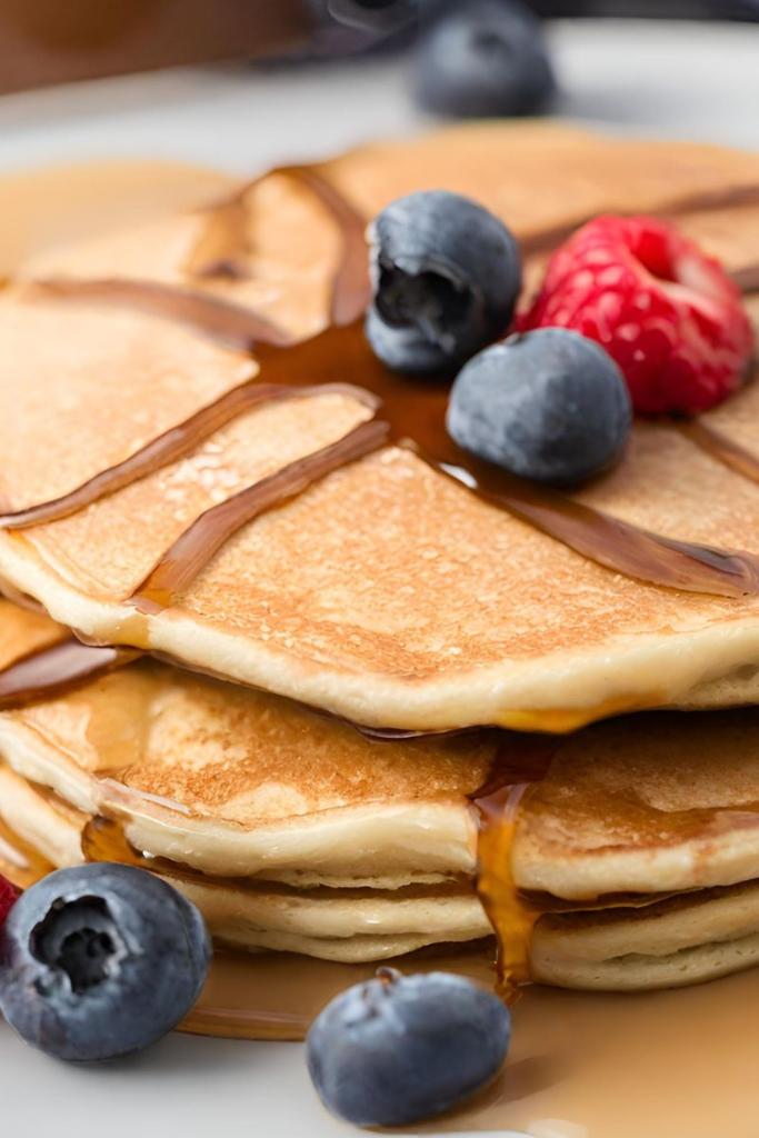 The image shows Protein-Pancakes ready to serve