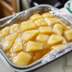 This image shows the freshly baked sugar-free pineapple cake after cooling, fully set and ready to be served.