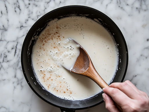 This image shows a warm cup of spiced hot chocolate, perfectly blended with aromatic spices, ready to be enjoyed.