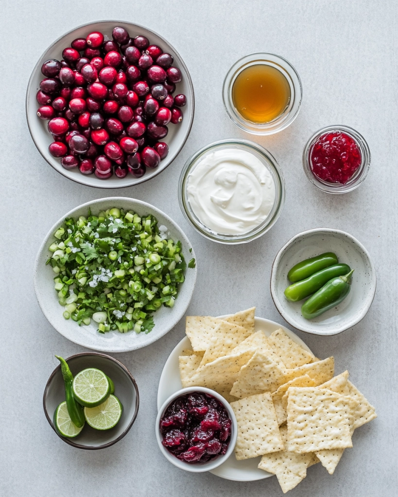 Cranberry Jalapeño Dip ingredients
