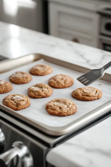 A container filled with freshly baked snickerdoodle cookies, stored airtight to maintain freshness for up to 7 days.