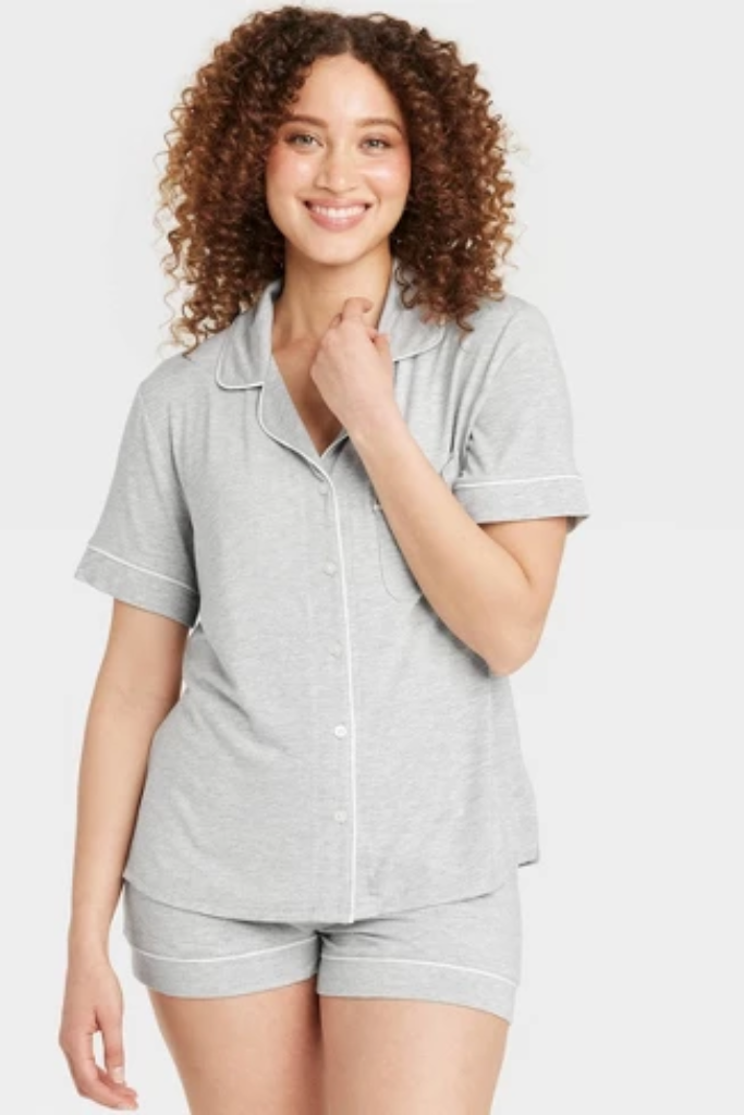 Auden Short Sleeve Notch Collar Pajama Set