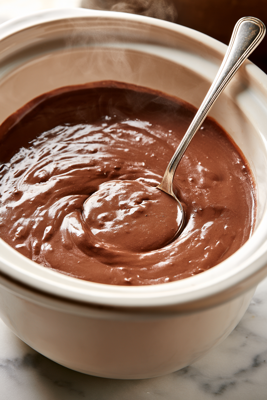 Cook on low for 5 hours or high for 3 hours, whisking every 45–60 minutes to prevent burning