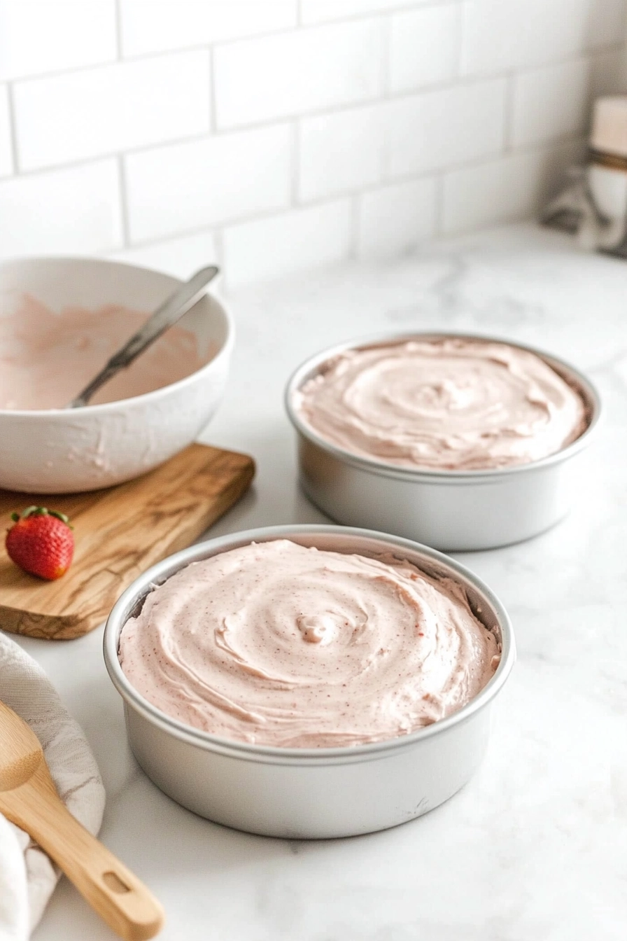 Divide batter into two