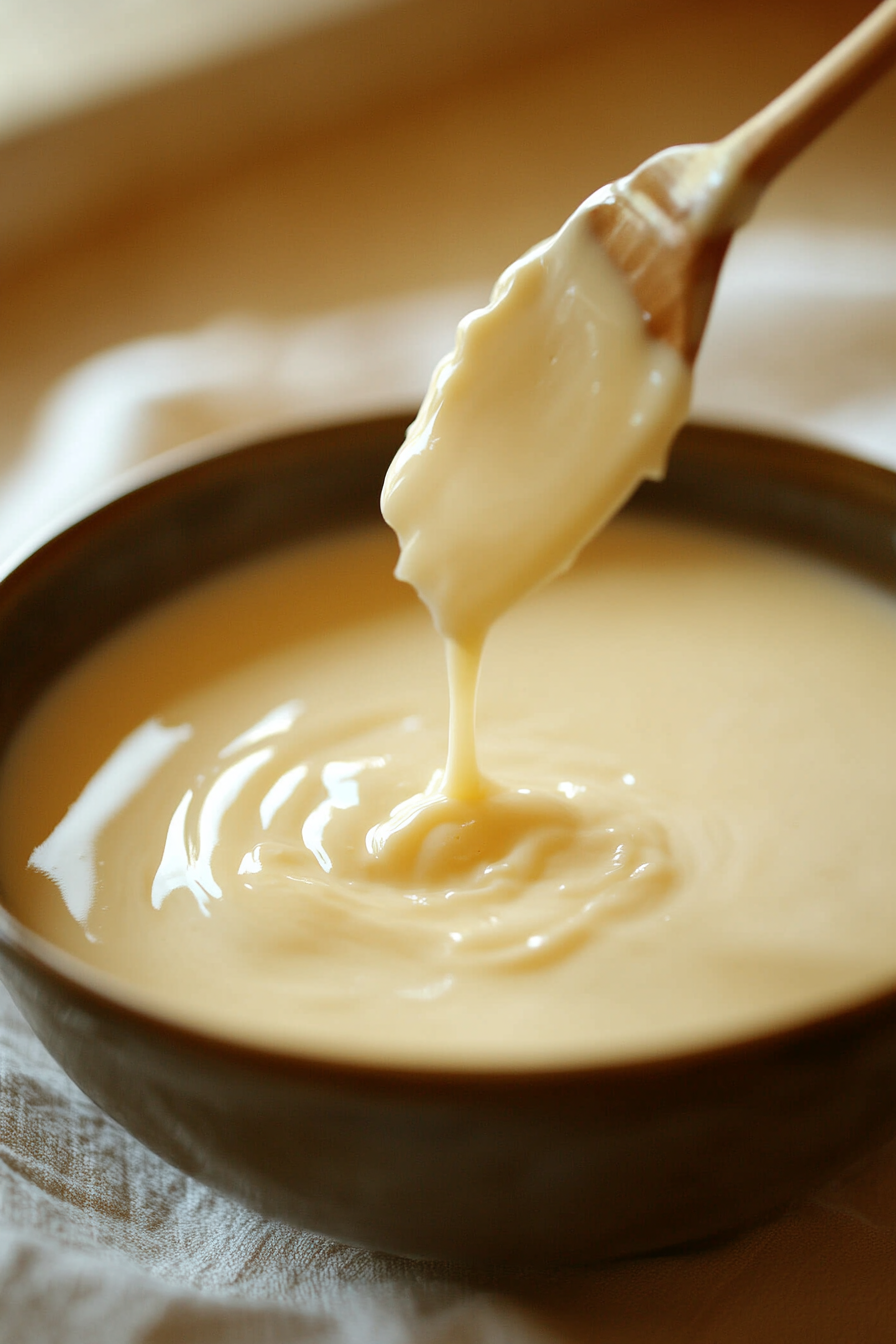 The creamy cream cheese mixture is being gently folded into the gelatin and whipped milk mixture in a large bowl. The ingredients combine effortlessly, creating a smooth and well-blended filling for the cheesecake.