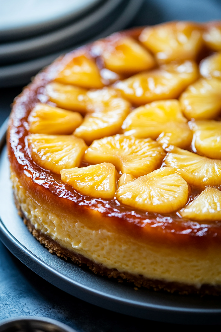 Cheesecake pan in the oven, baking at 325°F (165°C), with the cheesecake filling nearly set in the center after 55–60 minutes. The edges are lightly browned, and the top of the cheesecake is slightly puffed up, ready to cool.