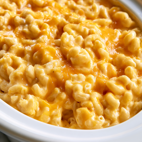 Serve Crockpot Macaroni and Cheese