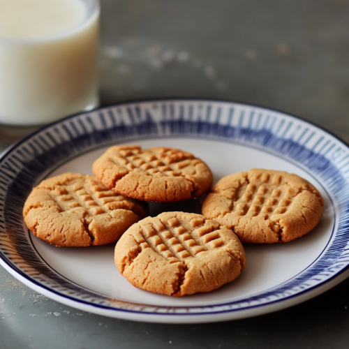 Freshly baked peanut butter cookies are being transferred from a baking sheet to a wire rack to cool completely. The cookies have slightly crisped edges and are perfectly round.