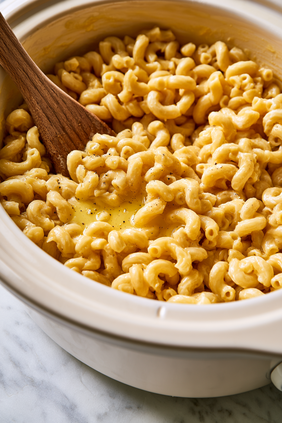 Stir butter into the pasta until melted. Season with salt and pepper