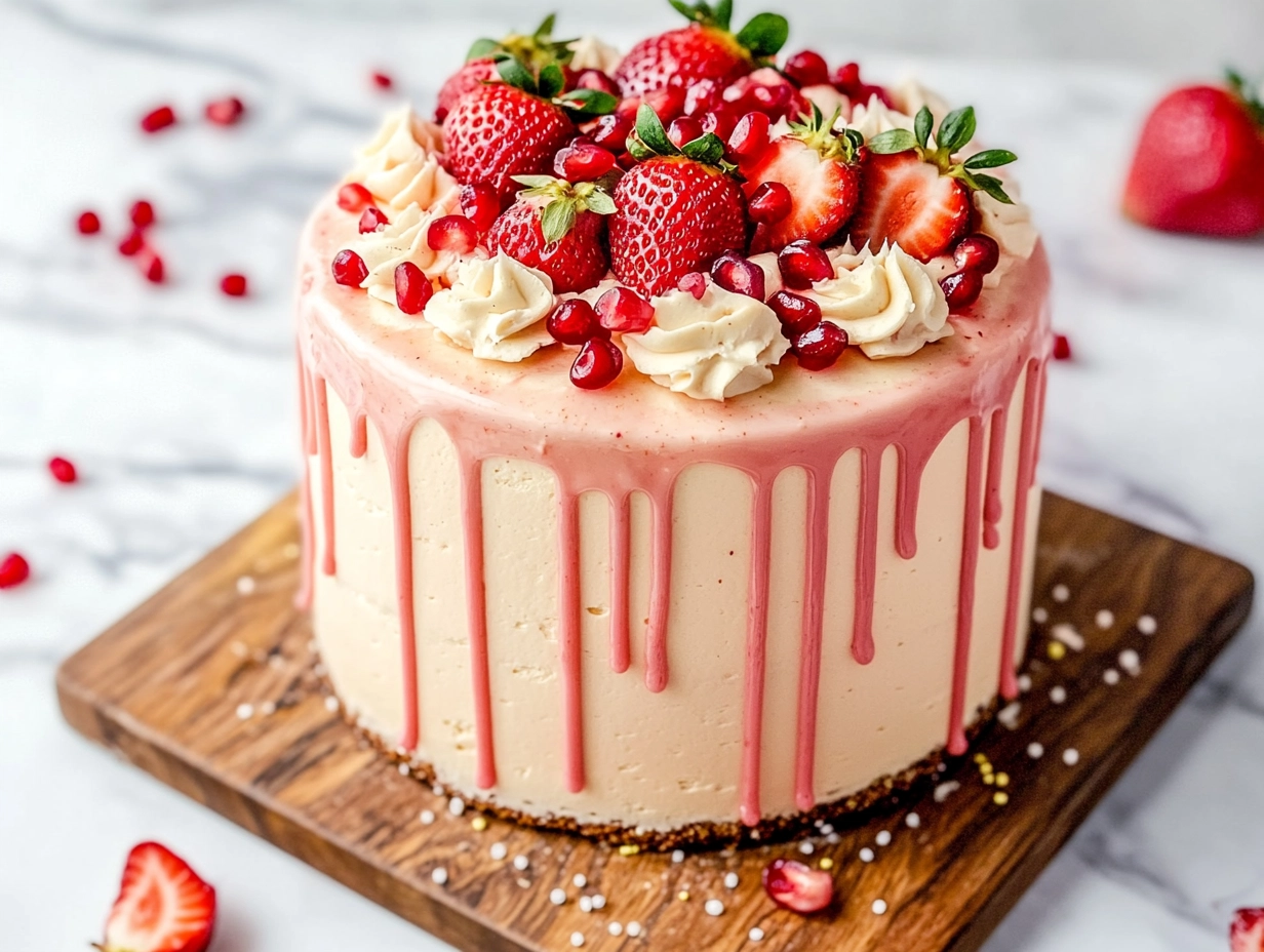 Strawberry Champagne Cake Recipe