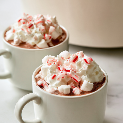 adding desired toppings like marshmallows