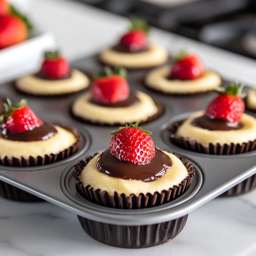 Chocolate Strawberry Mini Cheesecakes Recipe