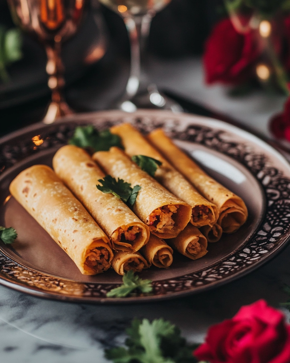 Crispy vegan taquitos