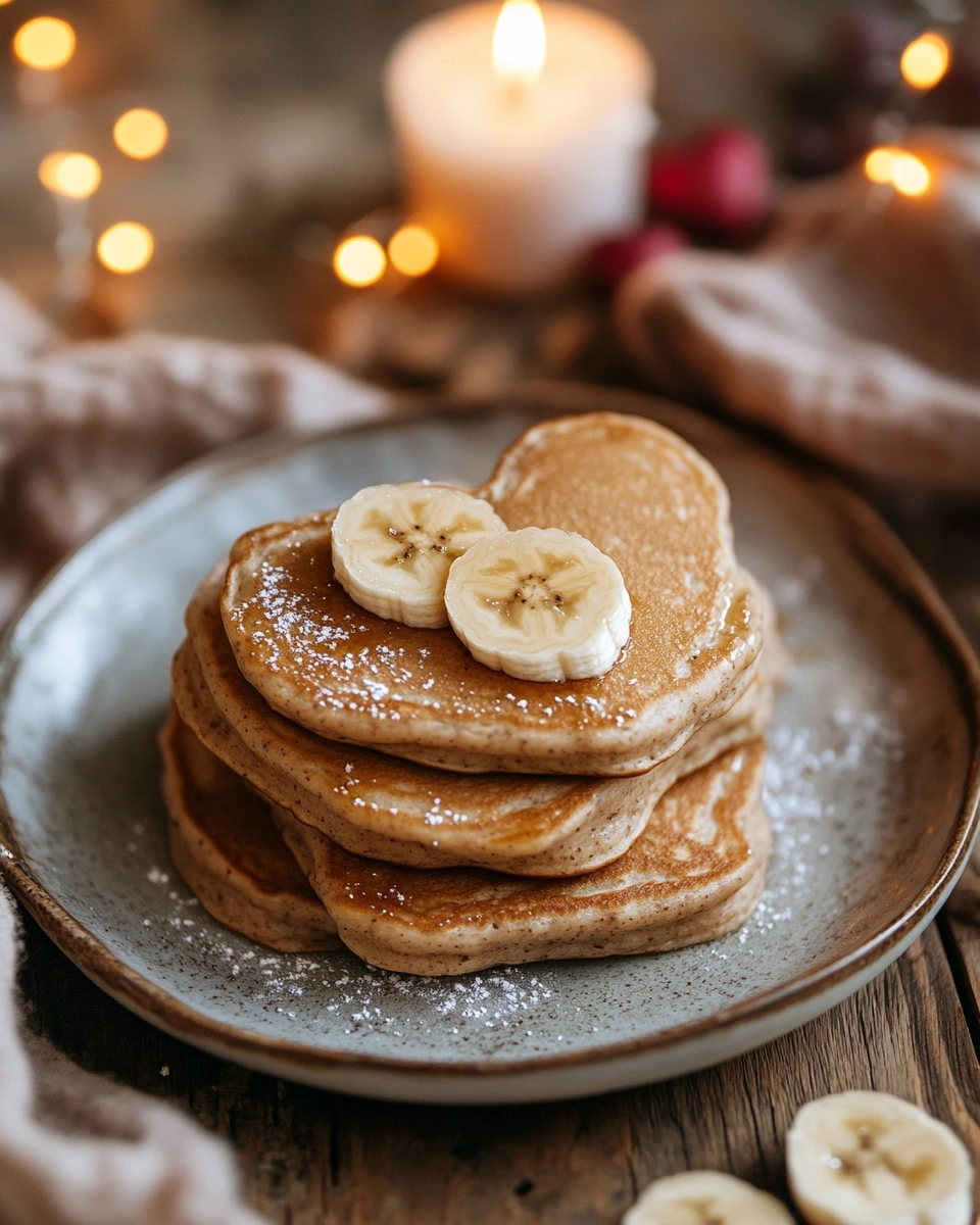 Heart-Shaped Whole Wheat Banana Pancakes