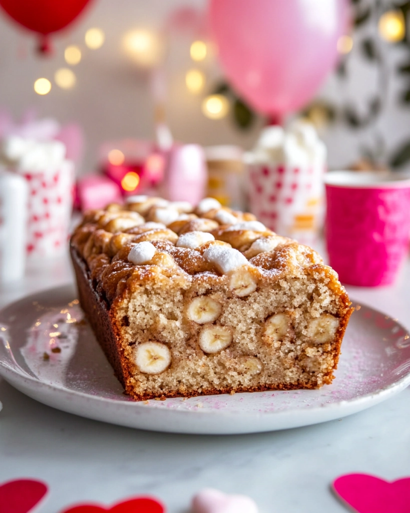 Salty marshmallow banana bread