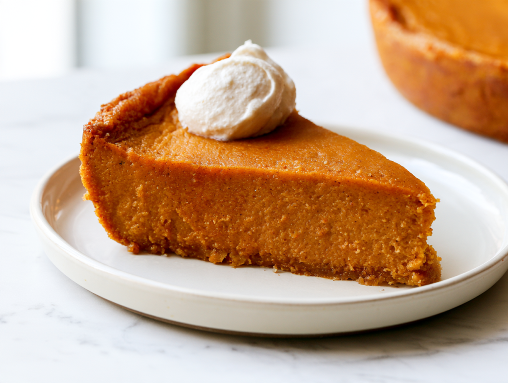 Vegan Crustless Pumpkin Pie