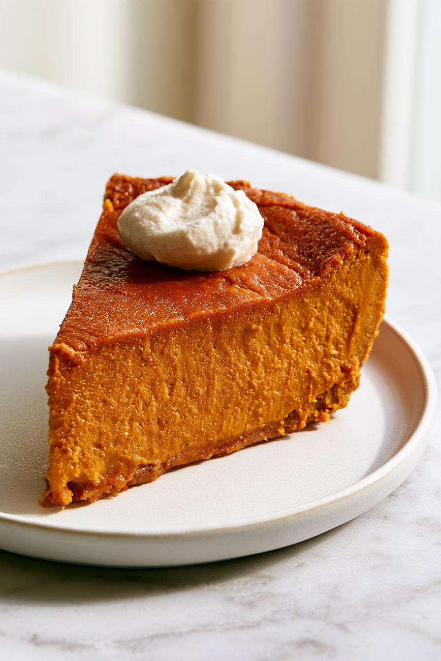 Vegan Crustless Pumpkin Pie