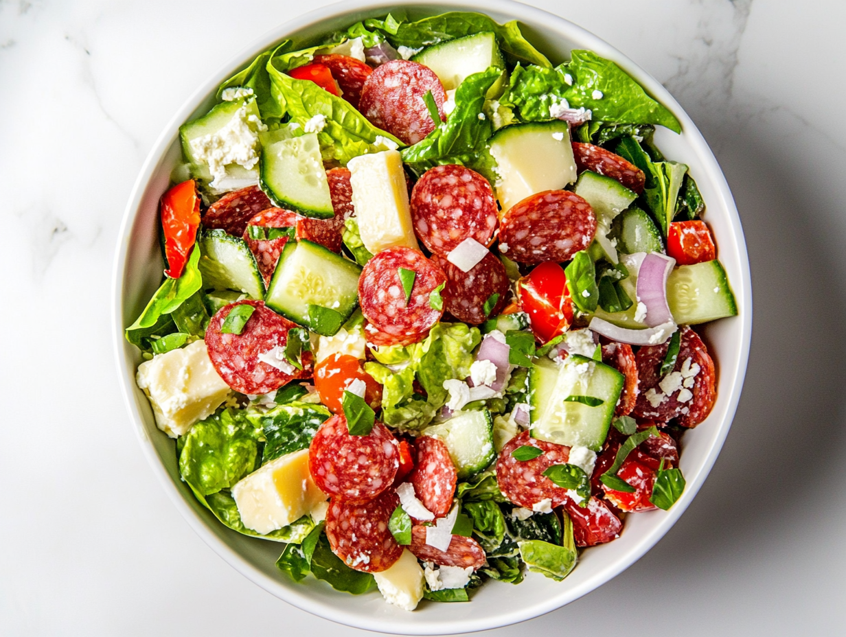 Chopped Italian Keto Antipasto Salad Recipe