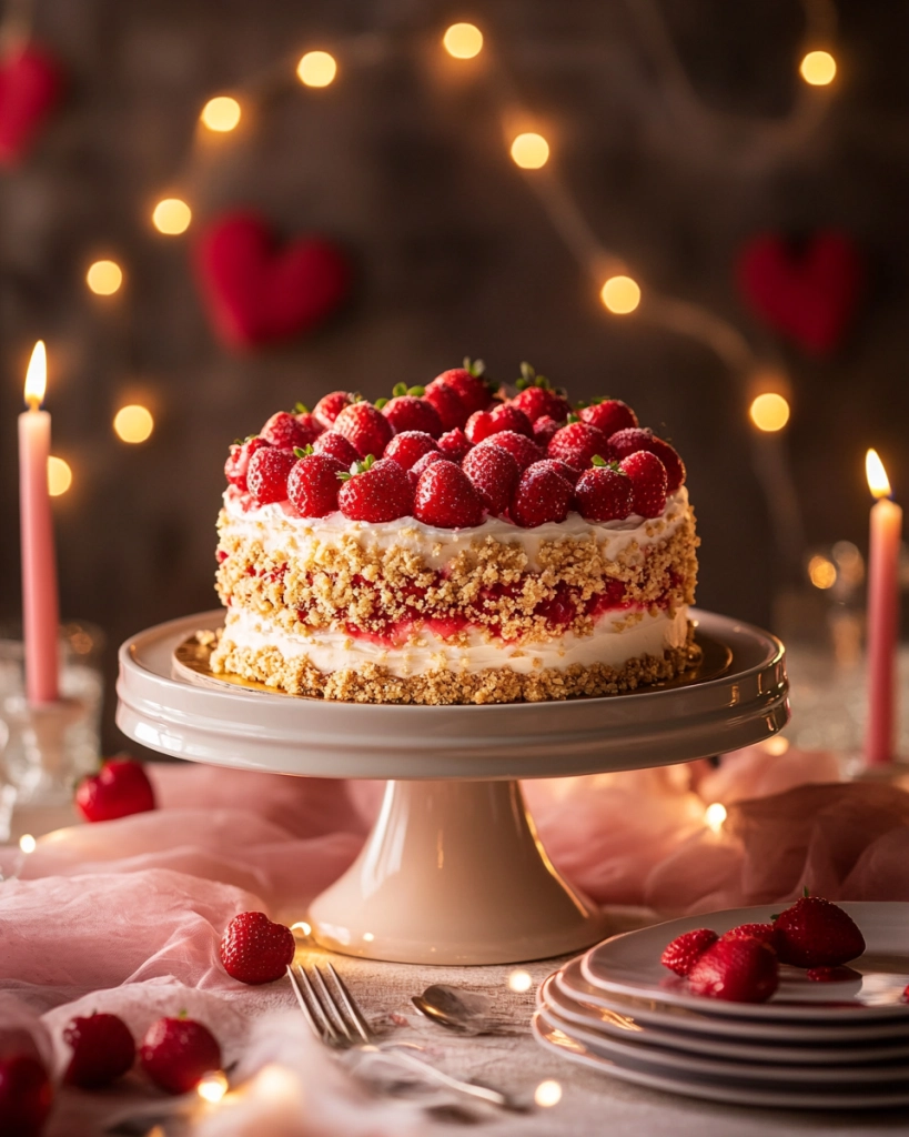 Strawberry Crunch Cake