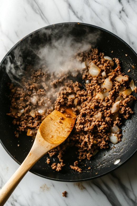 Brown Ground Beef and Onions