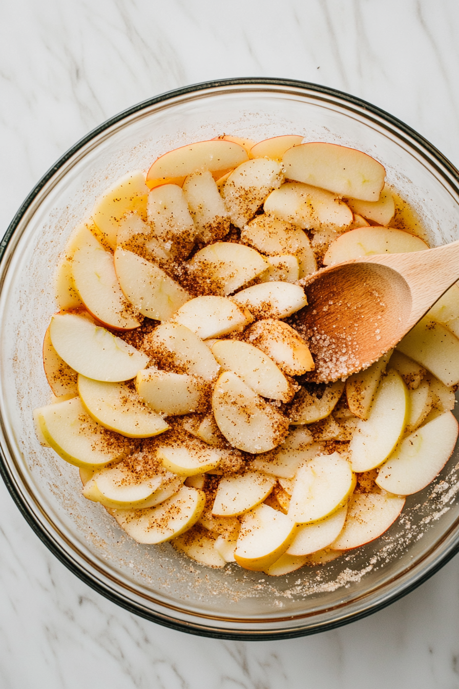 Coating the Apples with Spices