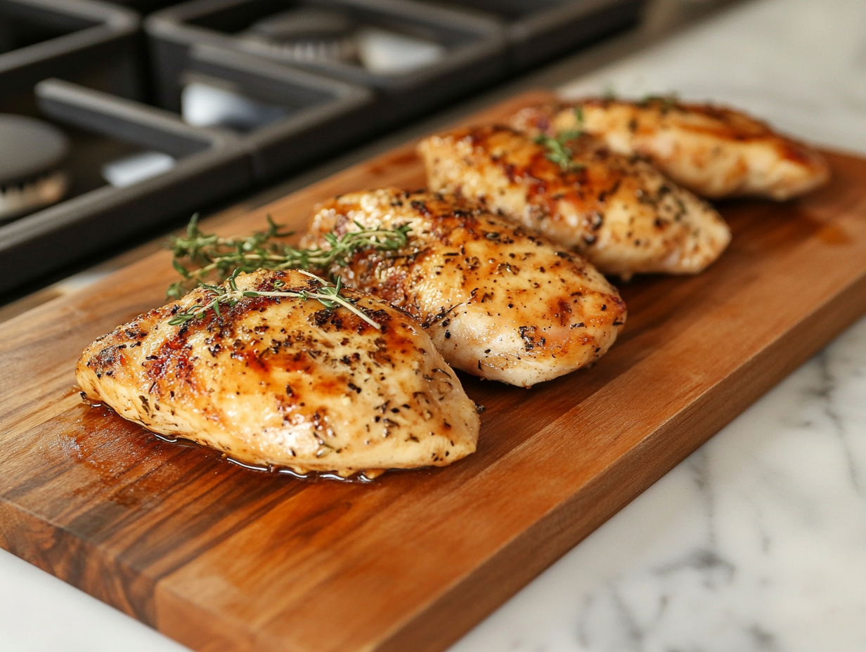 Keto Air Fryer Chicken Breast is ready to serve