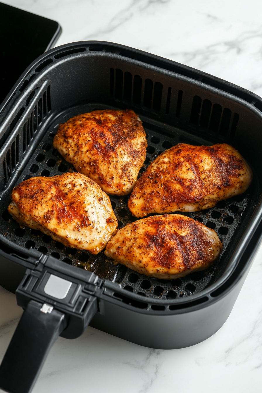 Place chicken in a single layer in the air fryer