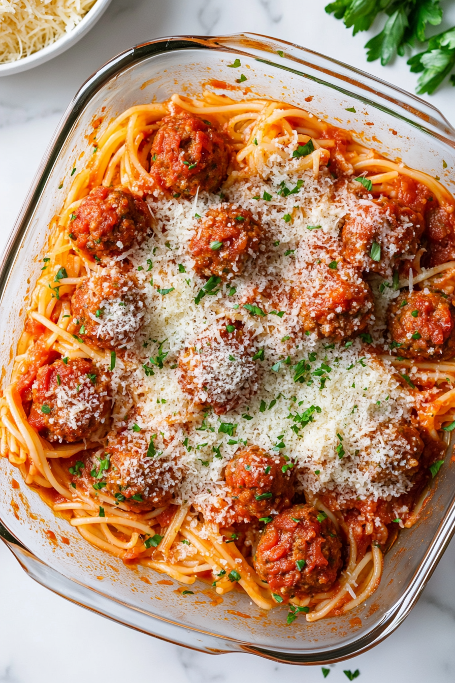 Remove foil and stir the pasta.