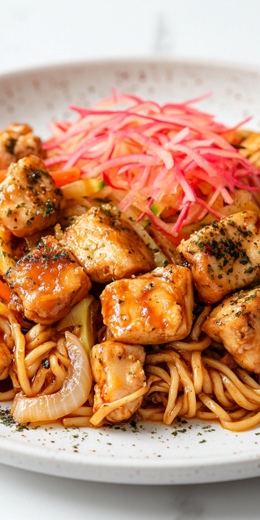 Delicious Chicken Yakisoba Recipe With Simple Ingredients