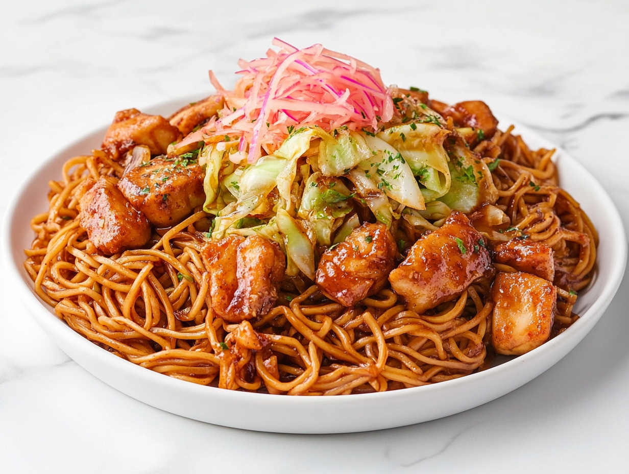 Delicious Chicken Yakisoba Recipe With Simple Ingredients