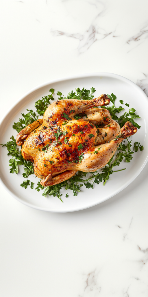 5-Ingredients Easy Full Roasted Chicken Recipe