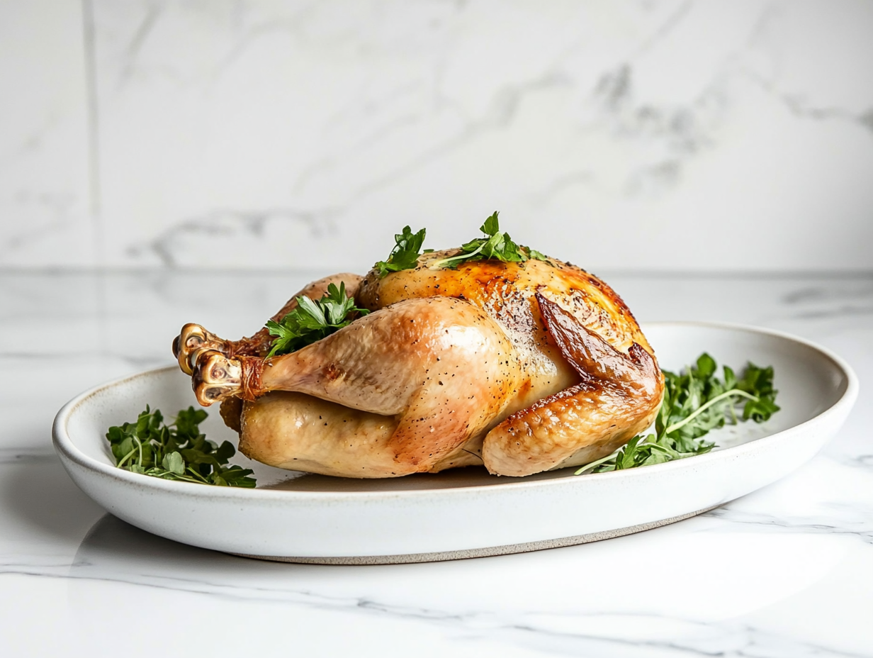 5-Ingredients Easy Full Roasted Chicken Recipe