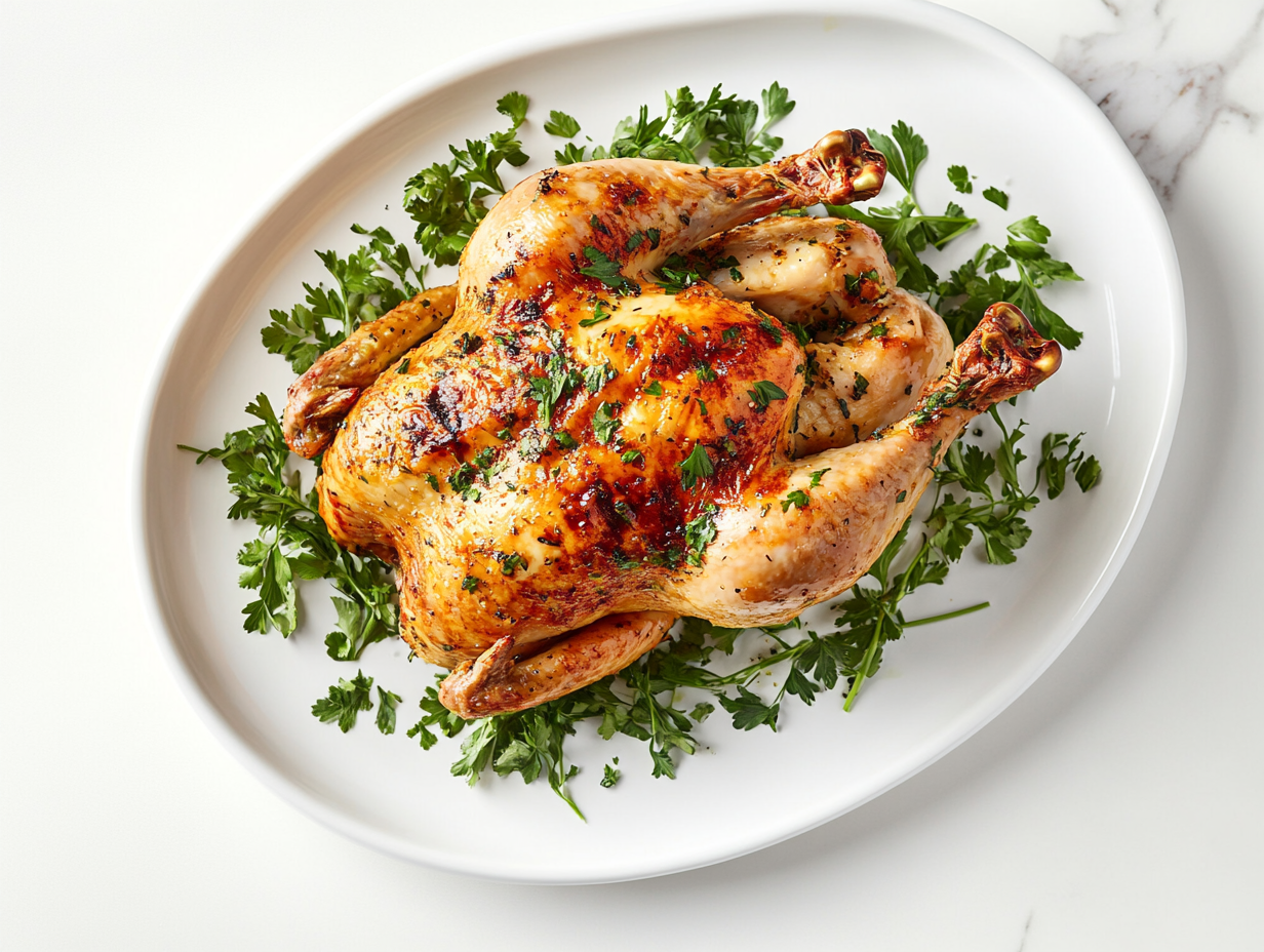 5-Ingredients Easy Full Roasted Chicken Recipe