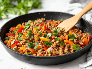 Healthy Ground Turkey and Peppers Recipe in 30 Minutes!