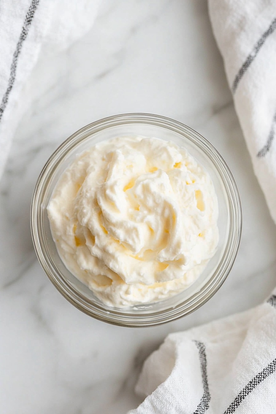 In a small bowl, whisk together sour cream, flour, Parmesan, and malt vinegar (optional).