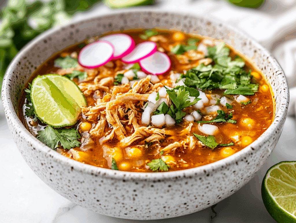Quick & Comforting Chicken Pozole Recipe!