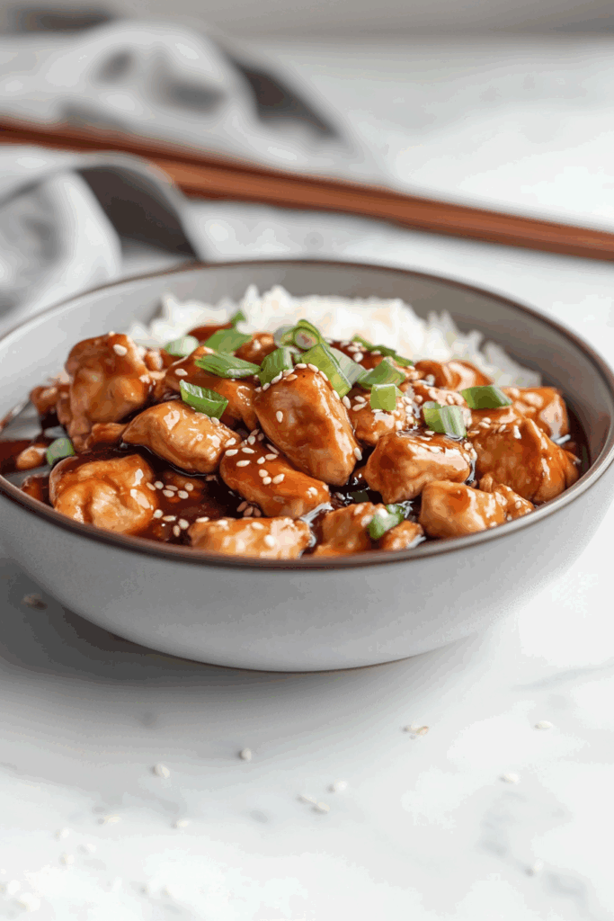 Garnish with sliced green onions and sesame seeds if desired. Serve hot.