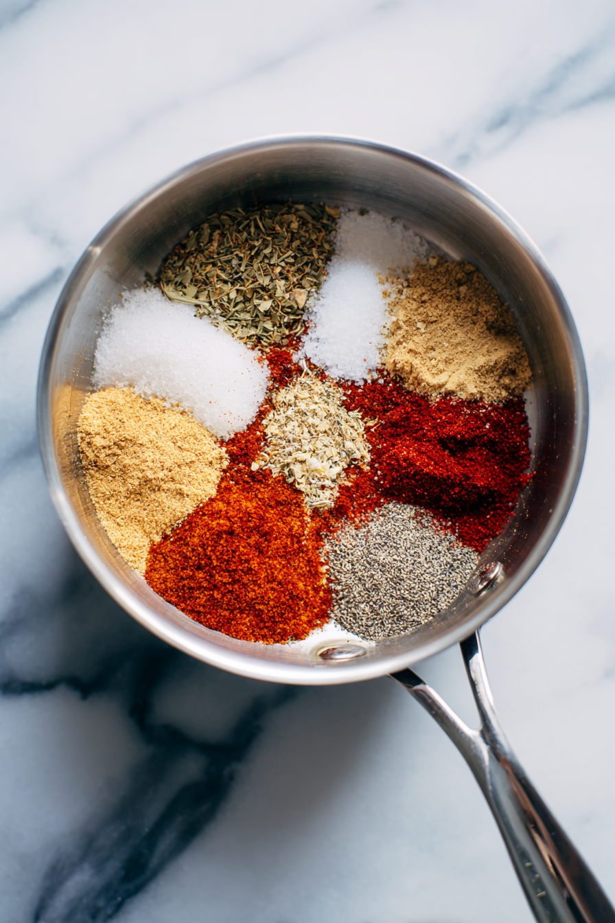 Add vinegar, cumin, and all remaining dry spices.