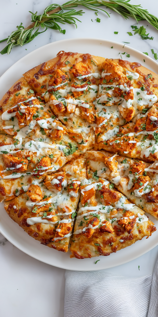 Buffalo Chicken Pizza Recipe in 25 Mins!