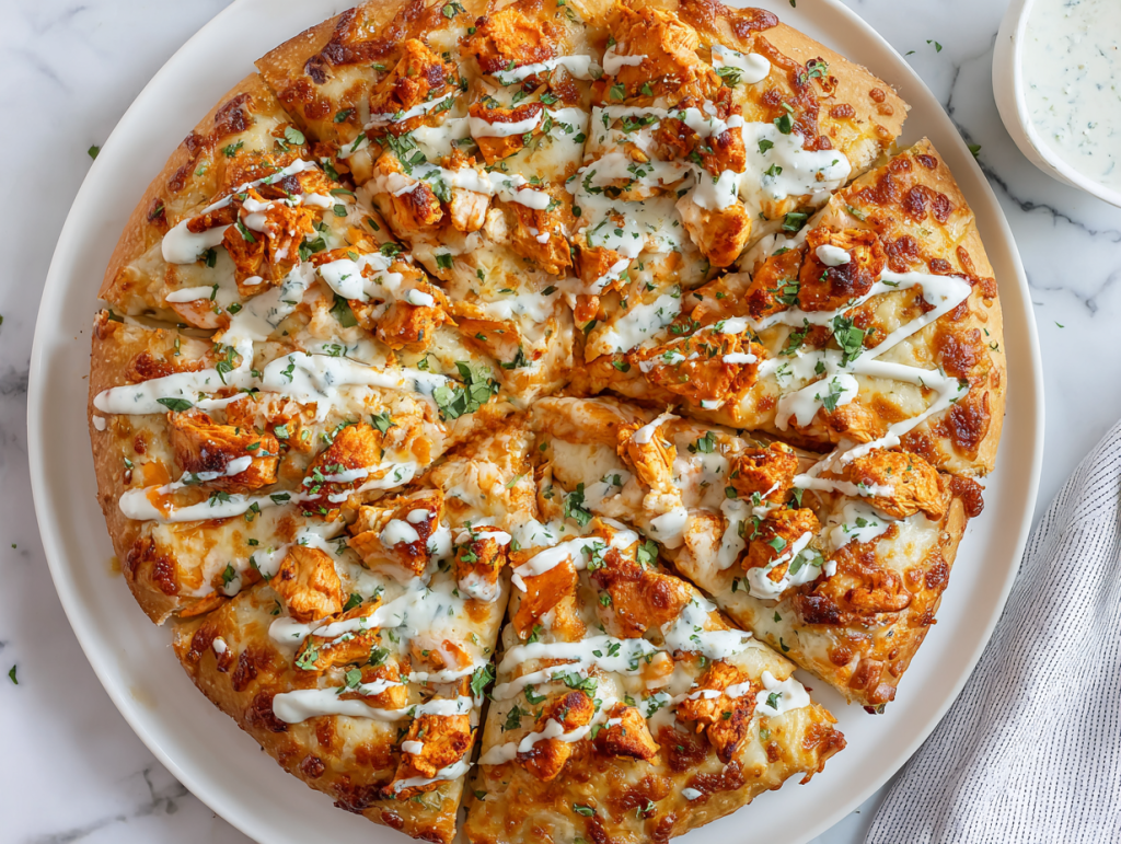 Buffalo Chicken Pizza Recipe in 25 Mins!