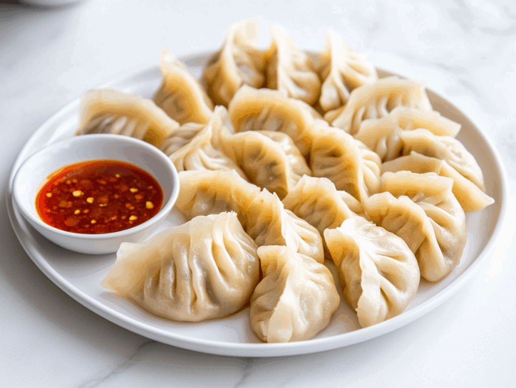 Delicious Steamed Chicken Momos at Home!