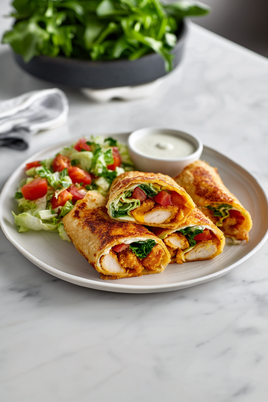 Serve hot with chopped lettuce, tomato, and your favorite dipping sauce.