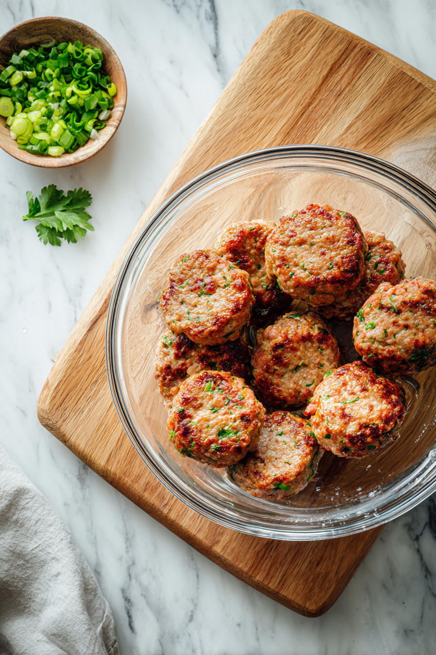 Divide the mixture and form into 4 even-sized patties.